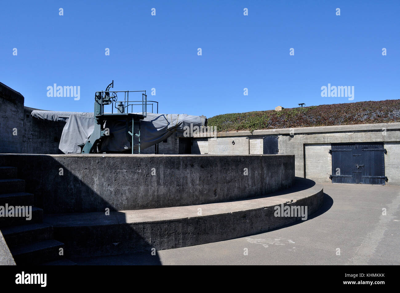 Batteria a pistola, storica fortificazione militare, Golden Gate National Recreation Area, San Francisco, CA Foto Stock