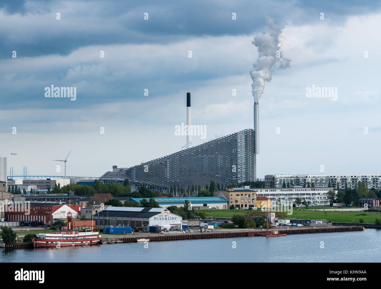 Amager power station e pista da sci a Copenaghen in Danimarca Foto Stock