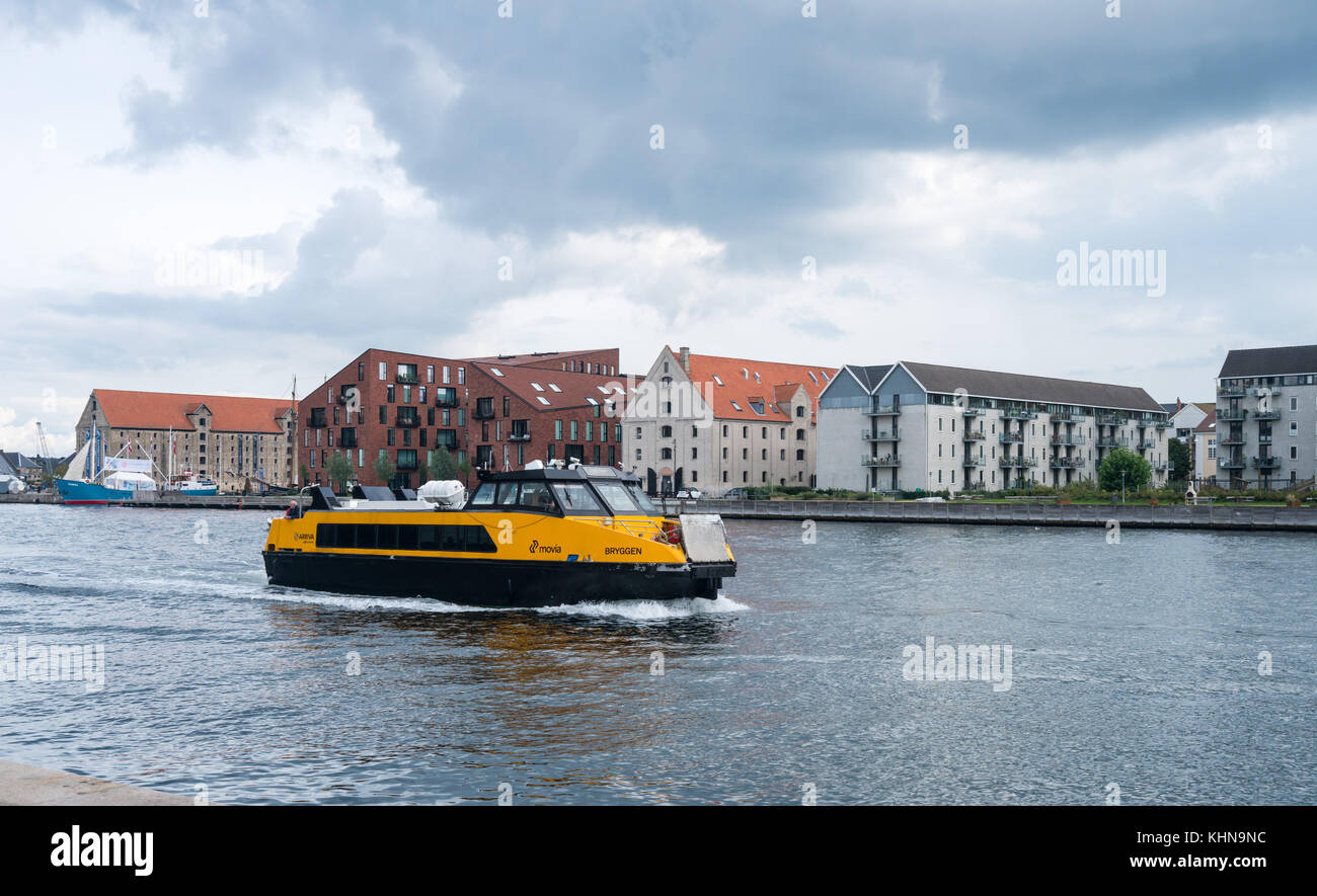 Movia Bryggen porto autobus o barca a Copenhagen Foto Stock