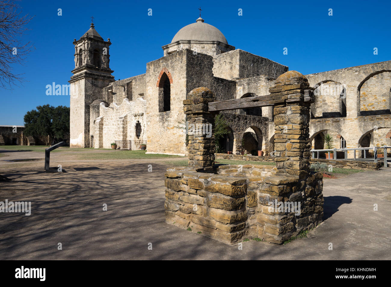 Il san jose misson in san antonio texas Foto Stock