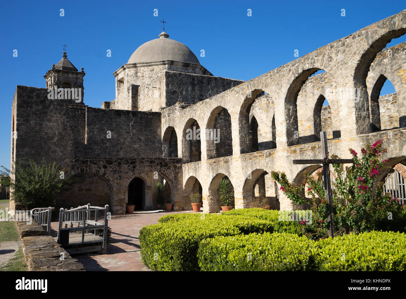 La missione di san jose di san antonio texas usa Foto Stock