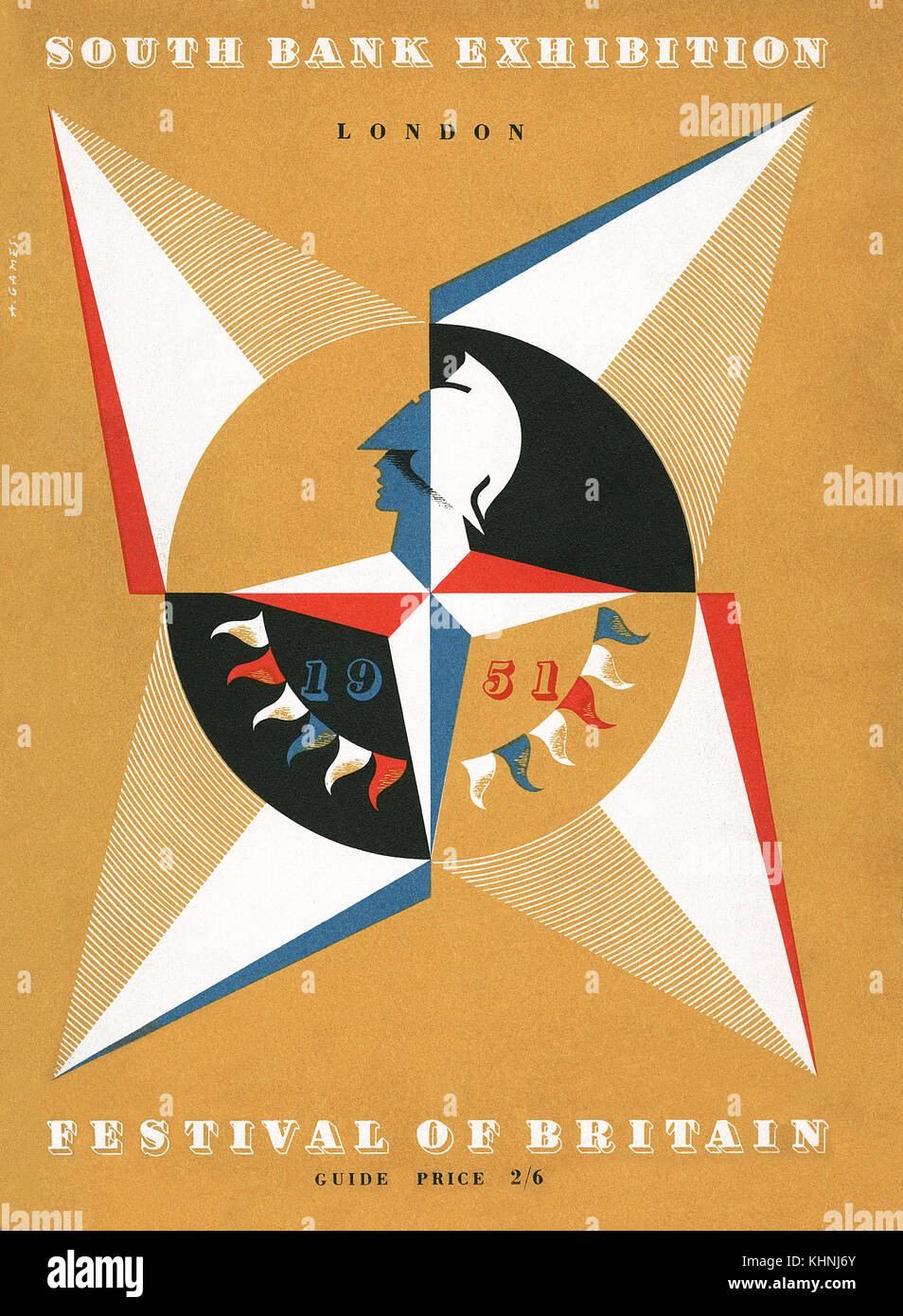 1951 coperchio anteriore del Festival di Gran Bretagna guida. Foto Stock