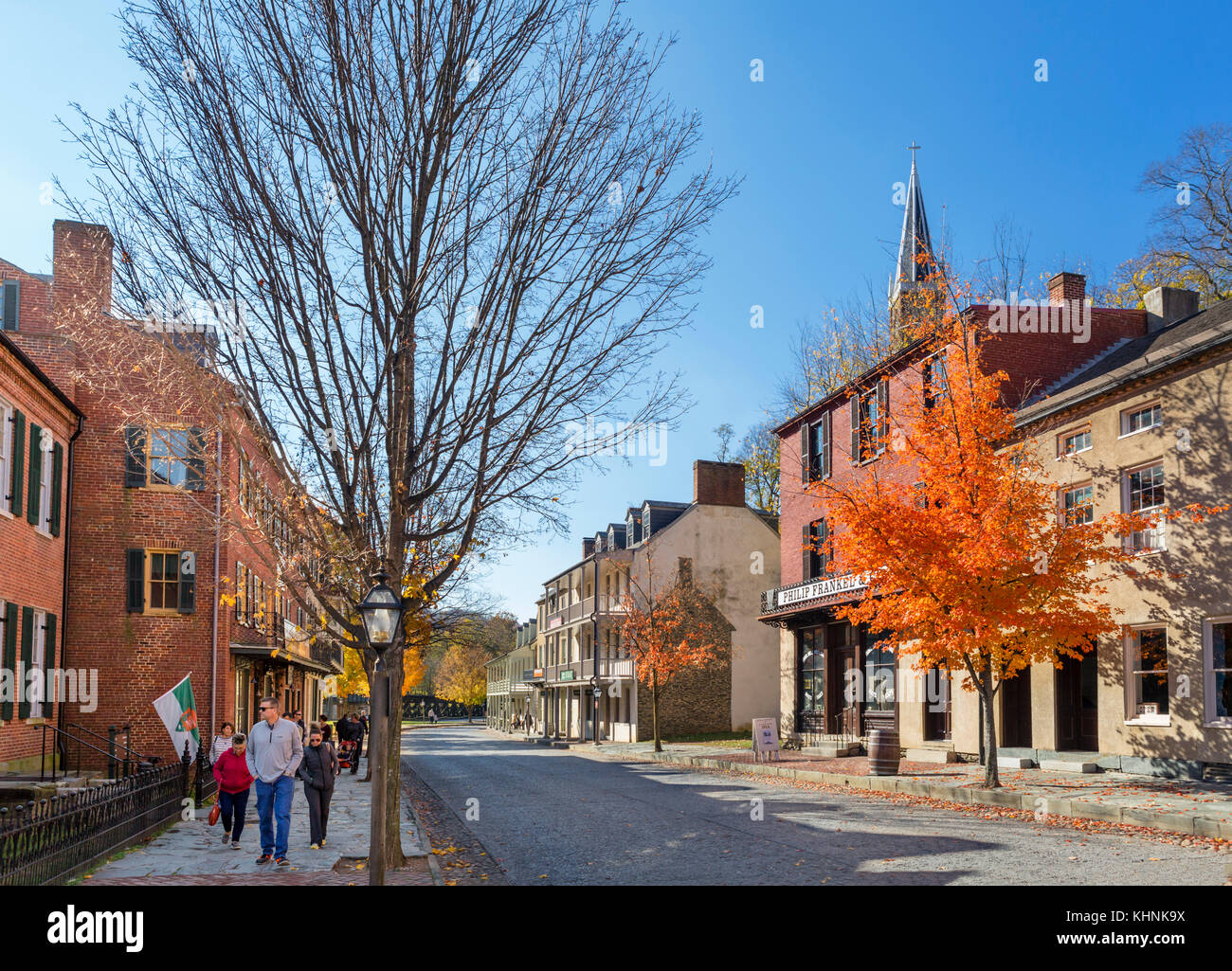 Shenandoah Street nel quartiere storico di harpers Ferry, harpers Ferry National Historical Park, West Virginia, USA Foto Stock
