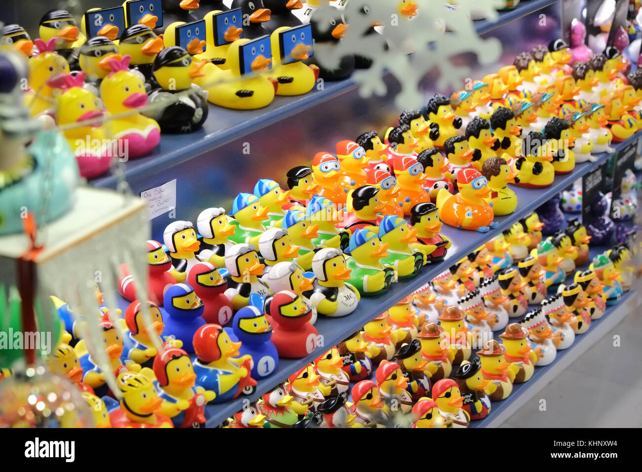 The Duck House in Meeting House Lane Brighton che vende solo centinaia di diverse anatre di gomma. Foto Stock