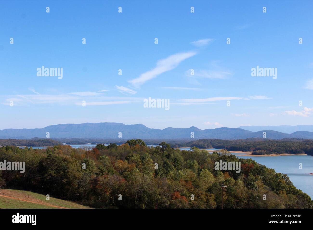 Una giornata al lago di douglas snd dam in Tennessee dell'est. Foto Stock