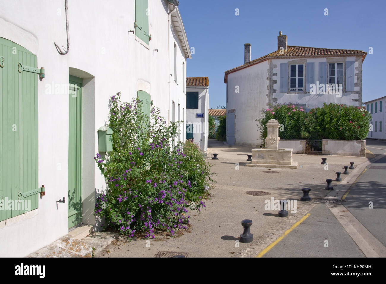 Loix, villaggio della pompa acqua Foto Stock
