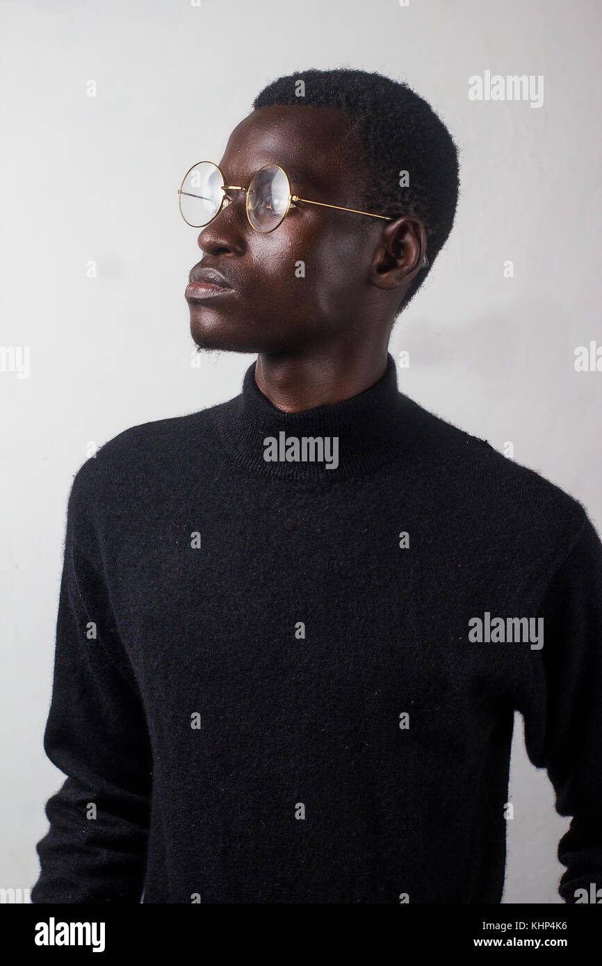 African / nero modello americano Foto Stock