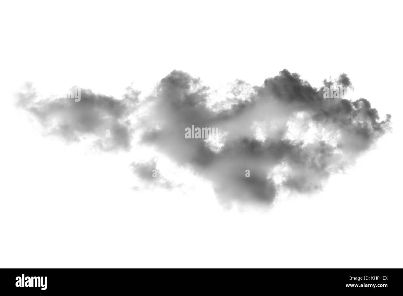 Nuvola di fumo isolato su bianco, background e texture Foto Stock