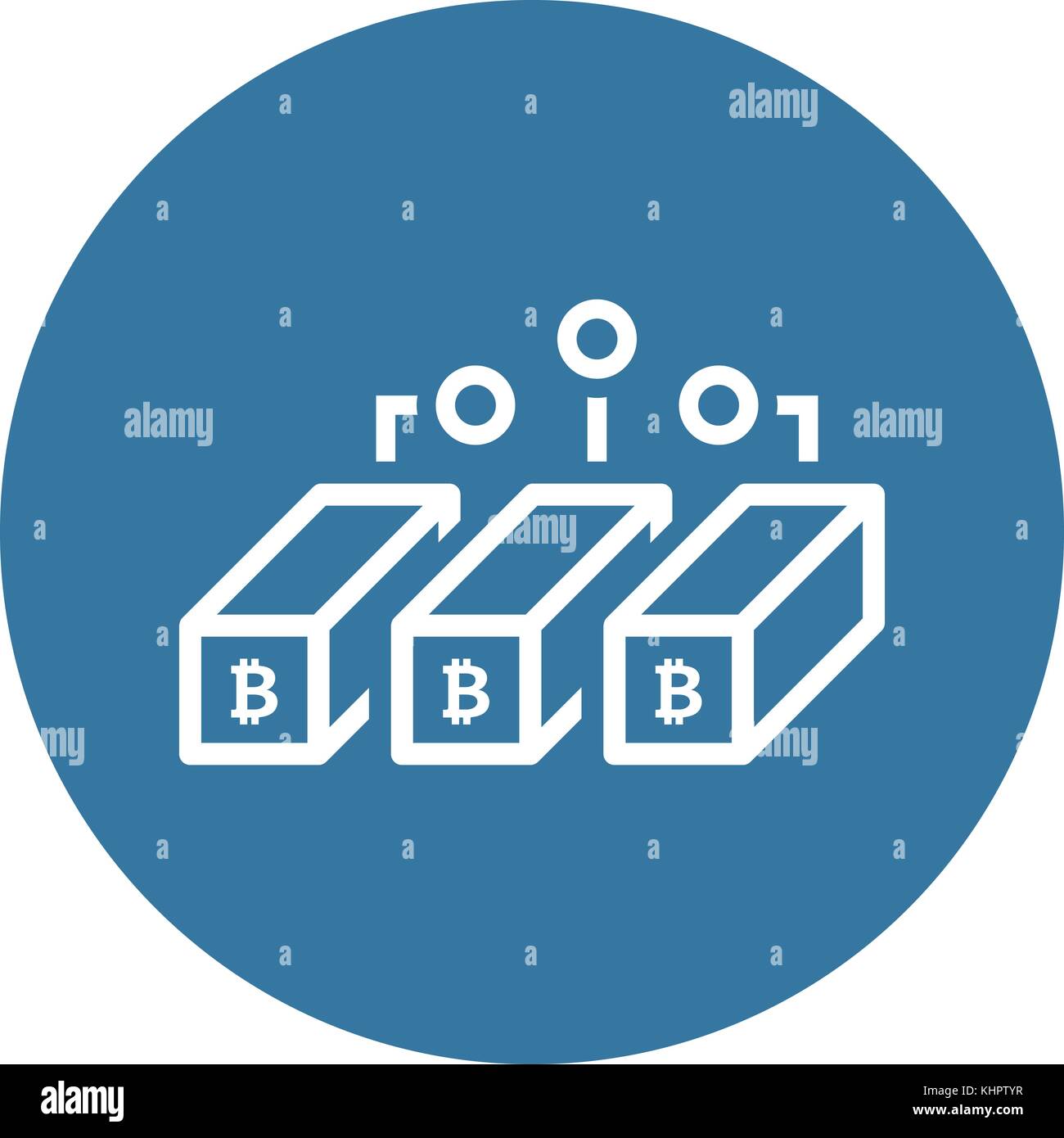 Bitcoin Mining Icona. Illustrazione Vettoriale