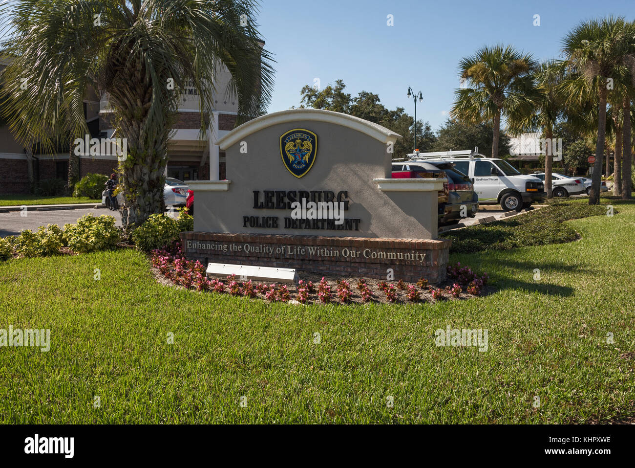 Il dipartimento di polizia Leesburg, Florida USA Foto Stock