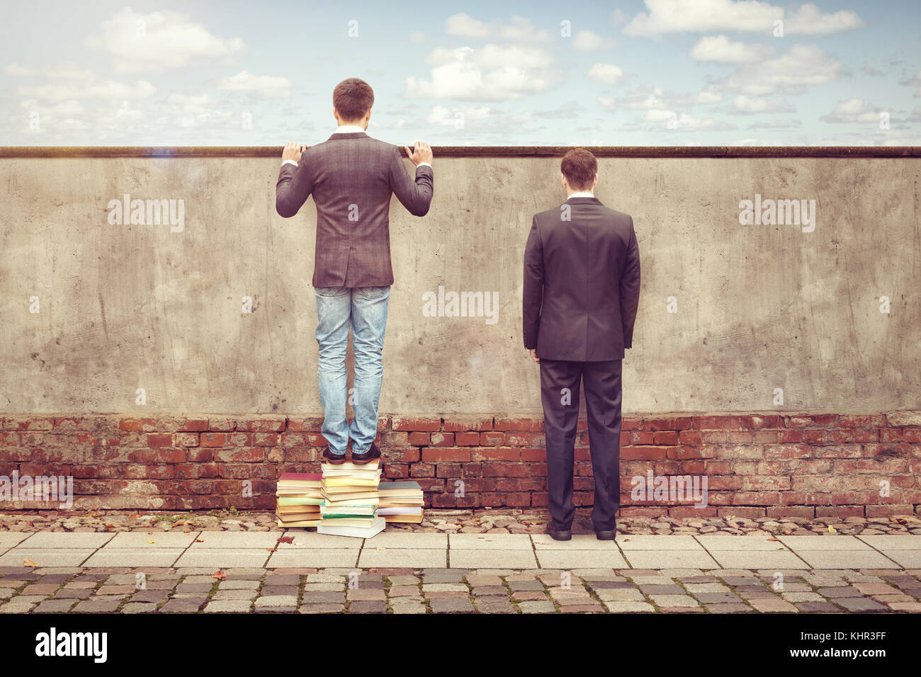 Libri ampliare il proprio orizzonte Foto Stock