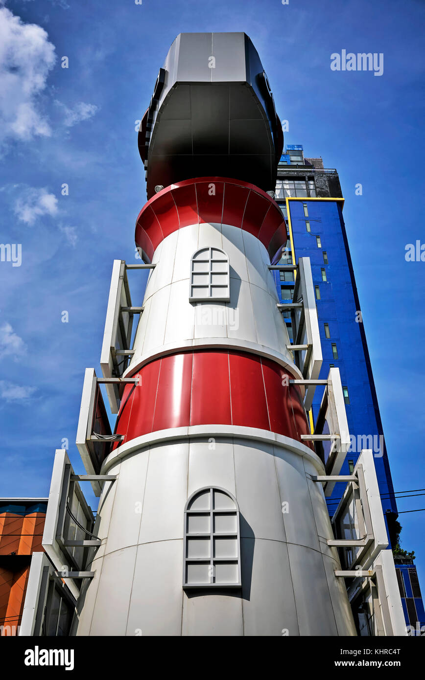 Torre di osservazione CCTV e posto. Pattaya Thailandia, Sud-Est Asiatico Foto Stock