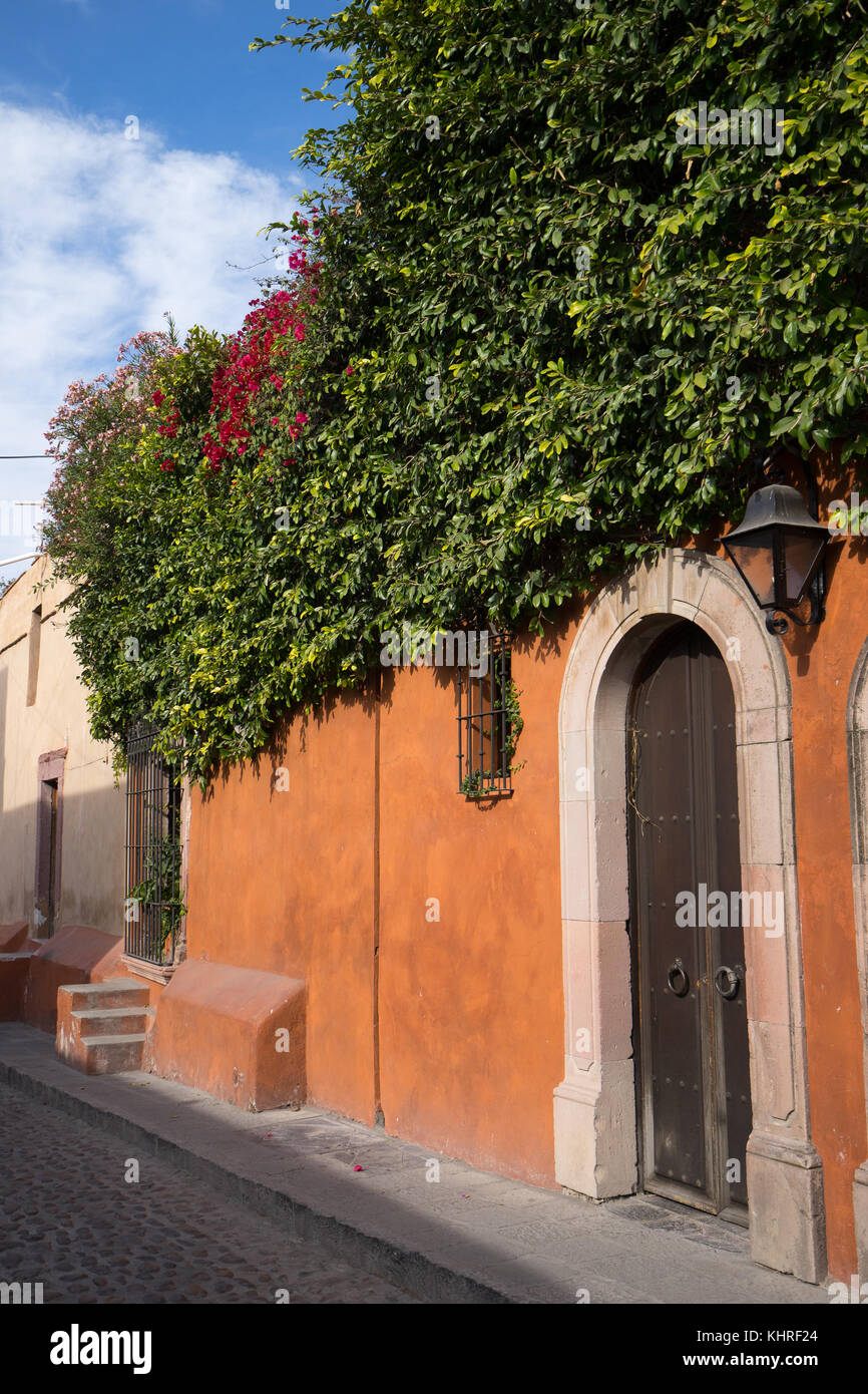 Esterno messicano dettagli architettonici in san miguel de allende Foto Stock