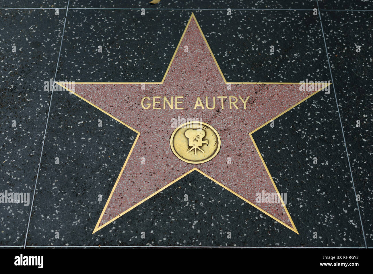 HOLLYWOOD, CA - DICEMBRE 06: La stella di gene Autry sulla Walk of Fame di Hollywood a Hollywood, California il 6 dicembre 2016. Foto Stock