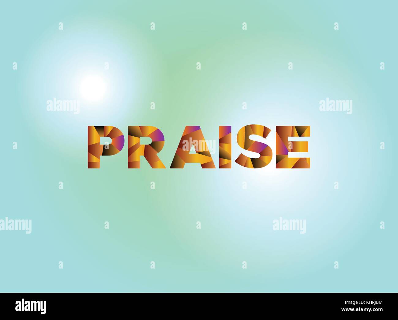 La parola di lode scritto in colorate frammentato arte parola su una vivace sfondo eps vettoriali 10 disponibili. Illustrazione Vettoriale
