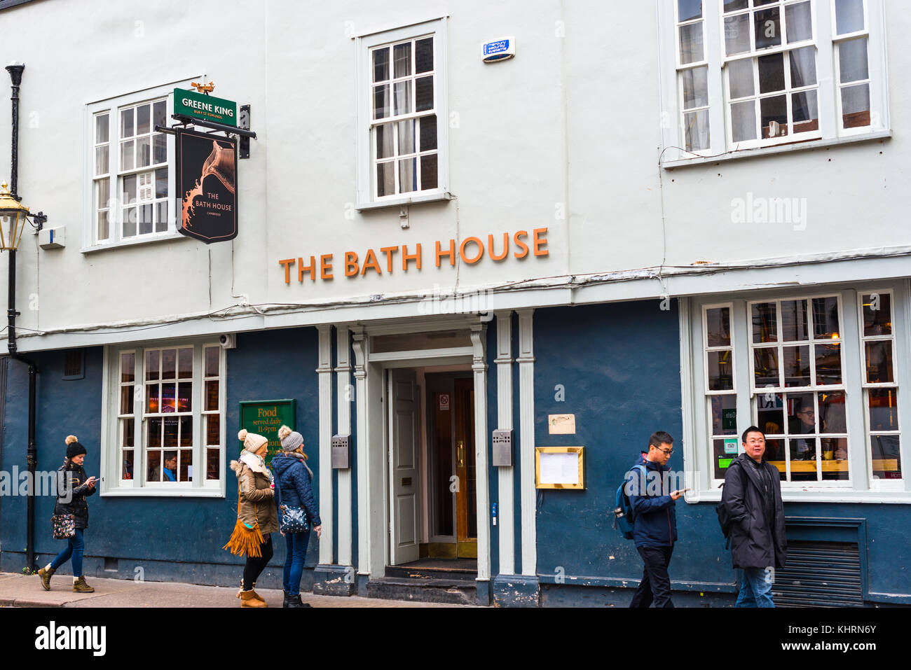 Il Bath House pub, Benet Street, Cambridge city centre, England, Regno Unito Foto Stock