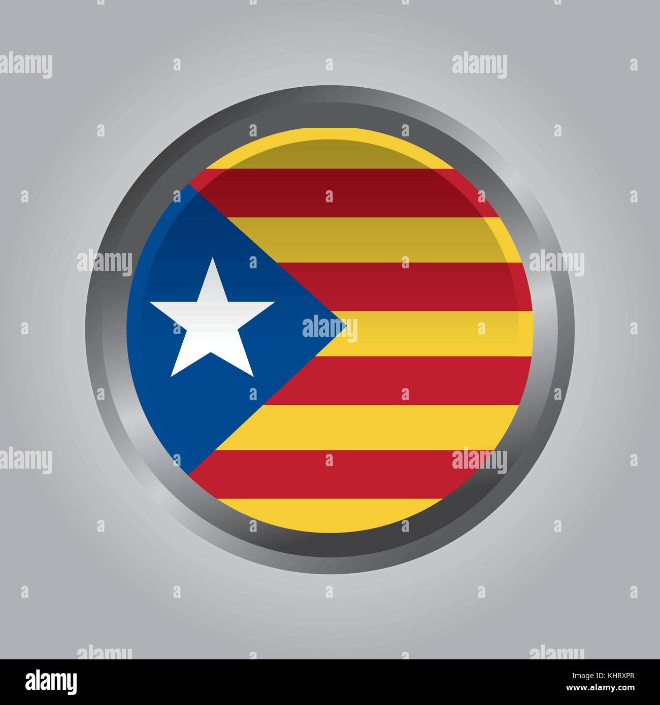 La Catalogna la bandiera nazionale europa Spagna Illustrazione Vettoriale