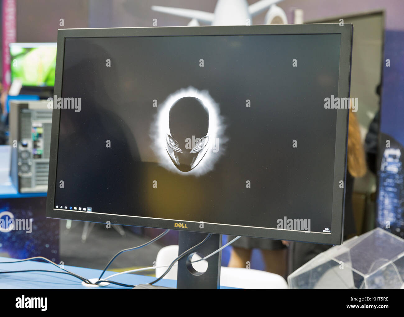 KIEV, UCRAINA - 7 OTTOBRE 2017: Dell EMC, una società americana di archiviazione dati, stand durante CEE 2017, la più grande fiera dell'elettronica Ucraina in K Foto Stock