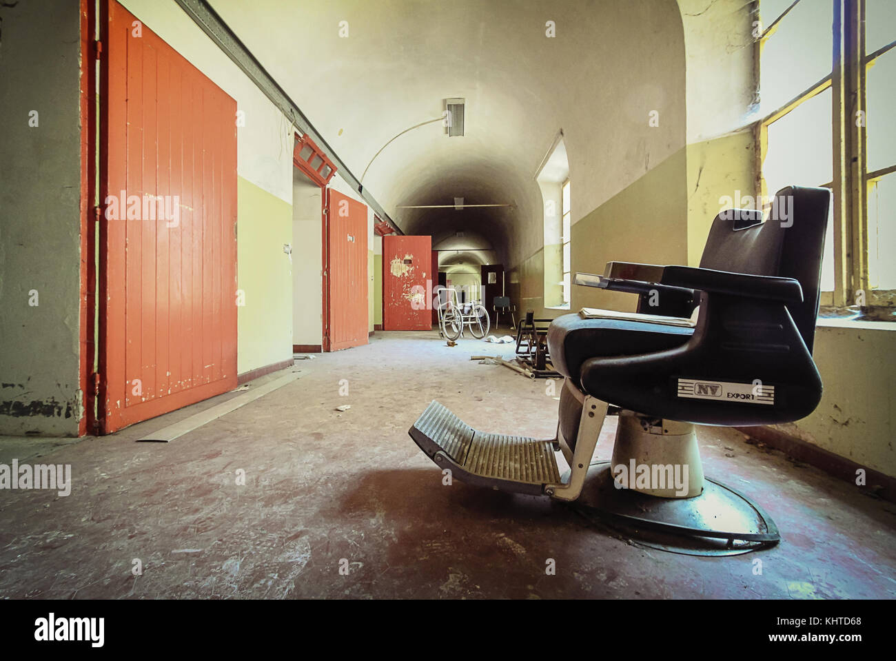 Interno della abbandonato ospedale psichiatrico di colorno, Italia. Foto Stock