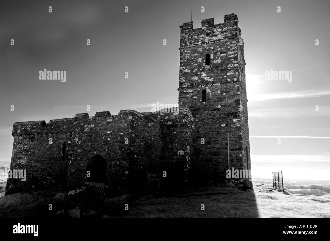 St Michaels Chiesa Brentor, Devon Foto Stock
