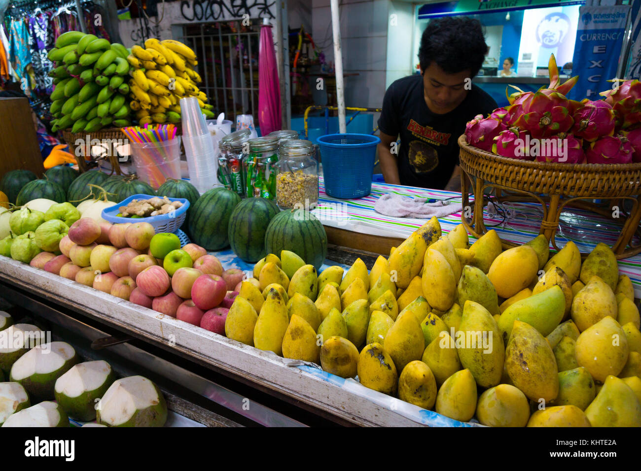 Khao San Road di Bangkok, Tailandia Foto Stock