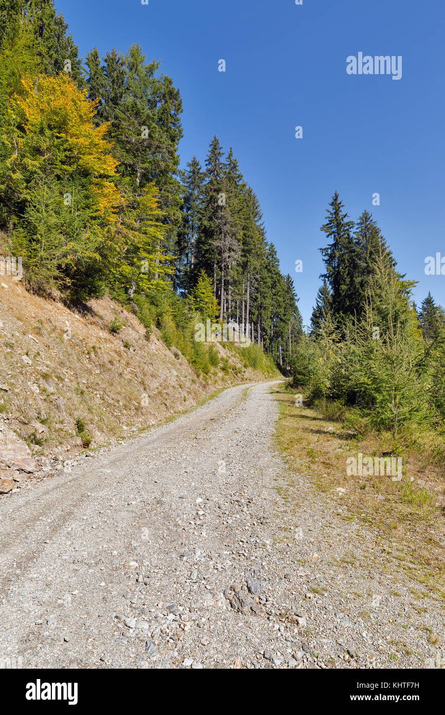 Alpine strada di montagna in Carinzia occidentale, Austria. Foto Stock