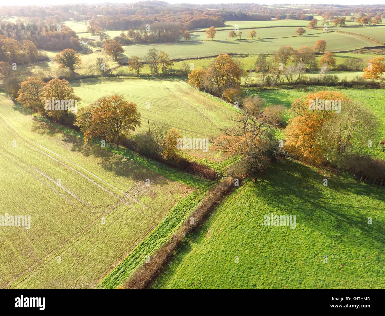 Vista aerea del ouse valley in Sussex, Inghilterra. Foto Stock