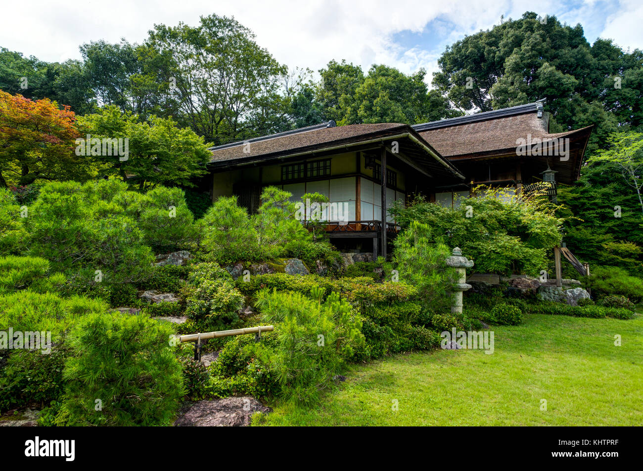 Casa giapponese Santuario Okochi Sanso botanico Giardino Giapponese Foto Stock