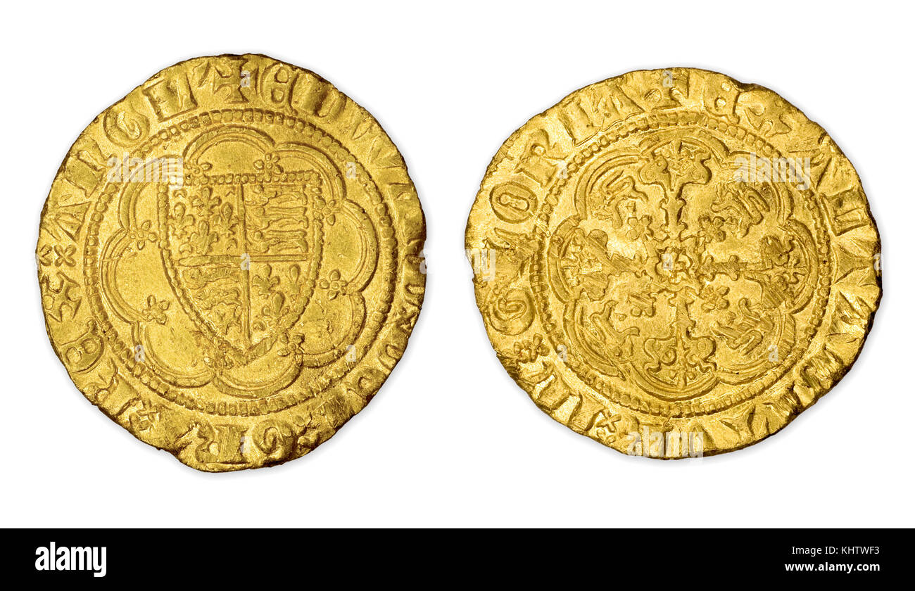 Oro nobile quartiere Coin Foto Stock