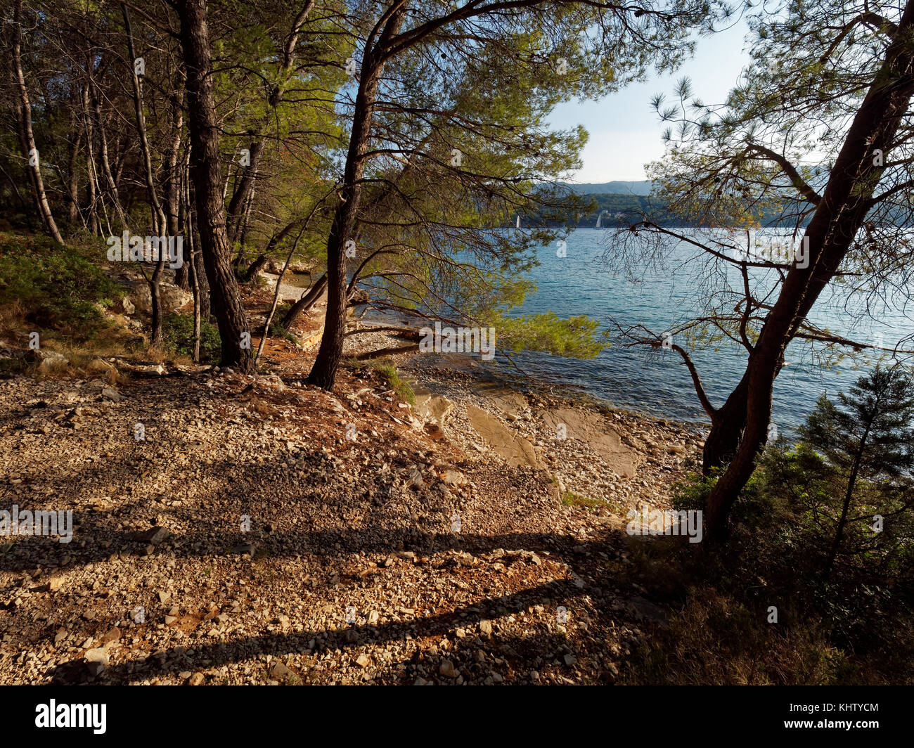 Le Passeggiate attorno a Vrboska, Isola di Hvar . Croazia Foto Stock
