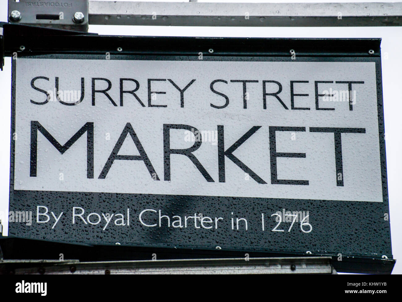Surrey Street Market by Royal Charter nel 1276 Foto Stock