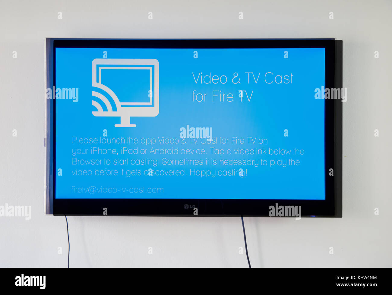 Montreal, Canada - 15 novembre 2017: video e tv cast per incendio tv app su lg schermo tv. L'app è uno dei più popolari applicazioni per contenuti in ghisa fr Foto Stock