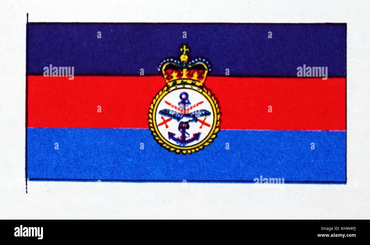 Illustrazione raffigurante la bandiera del British Capo di Stato Maggiore della Difesa (CD). Il Capo di Stato Maggiore della Difesa personale è la testa professionale delle forze armate britanniche e i più alti in uniforme di consigliere militare al Segretario di Stato per la difesa e il Primo Ministro. In data xx secolo Foto Stock