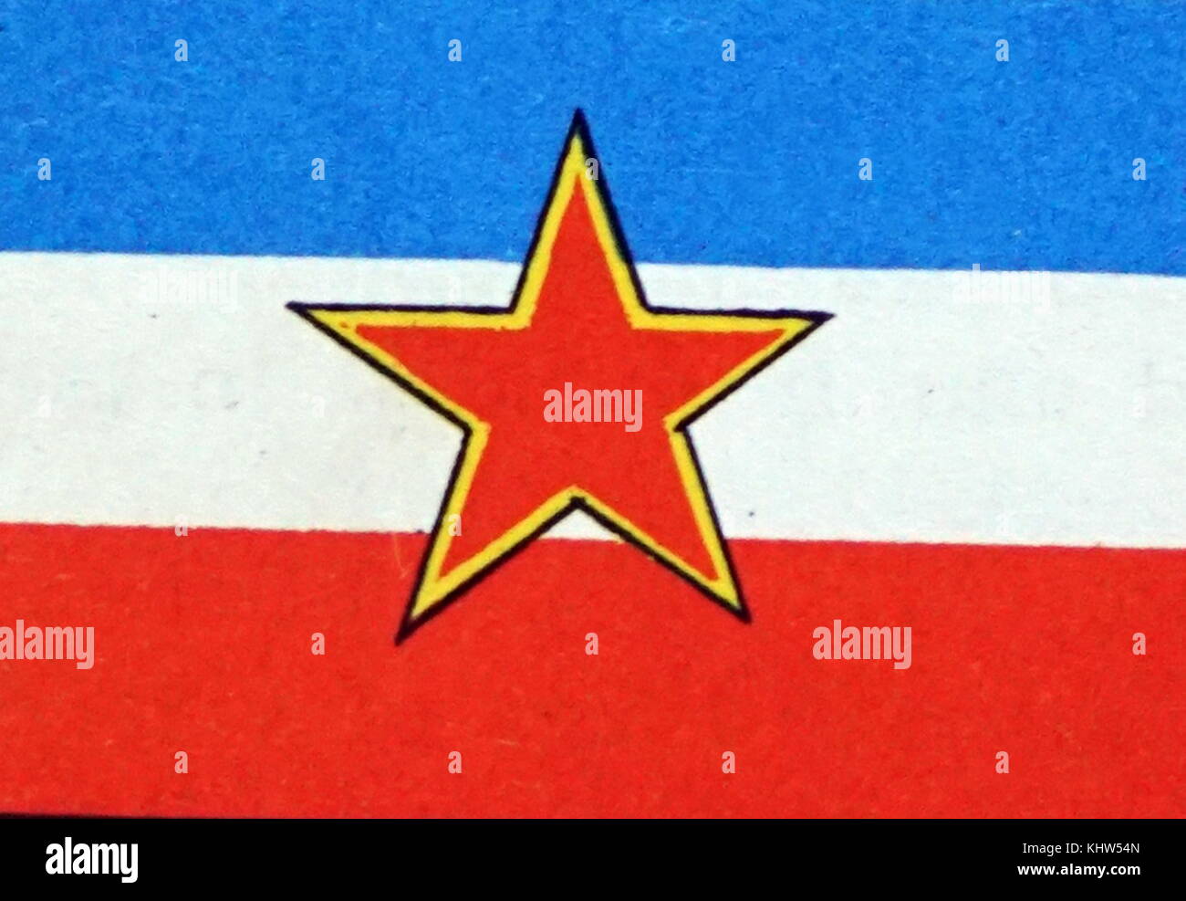 Illustrazione raffigurante il mercante bandiera della Jugoslavia. In data xx secolo Foto Stock
