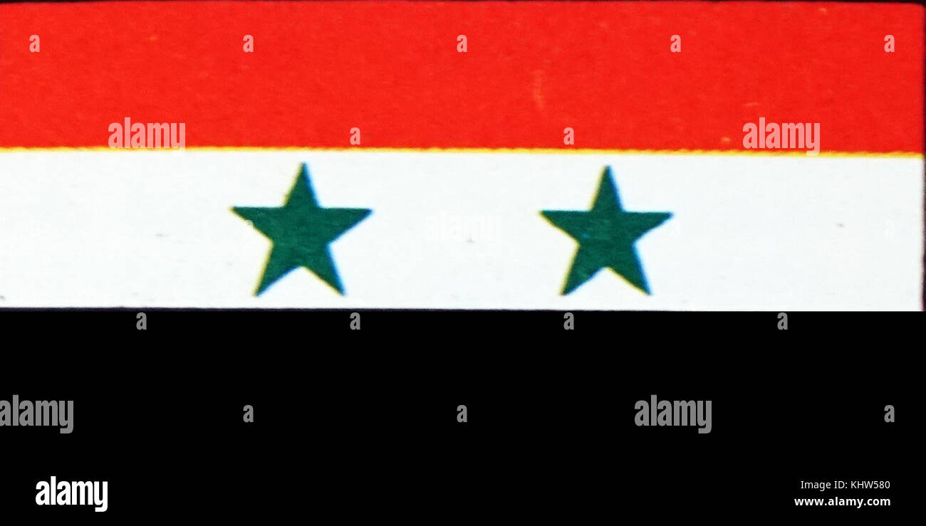 Illustrazione raffigurante la bandiera nazionale della Repubblica araba unita. In data xx secolo Foto Stock