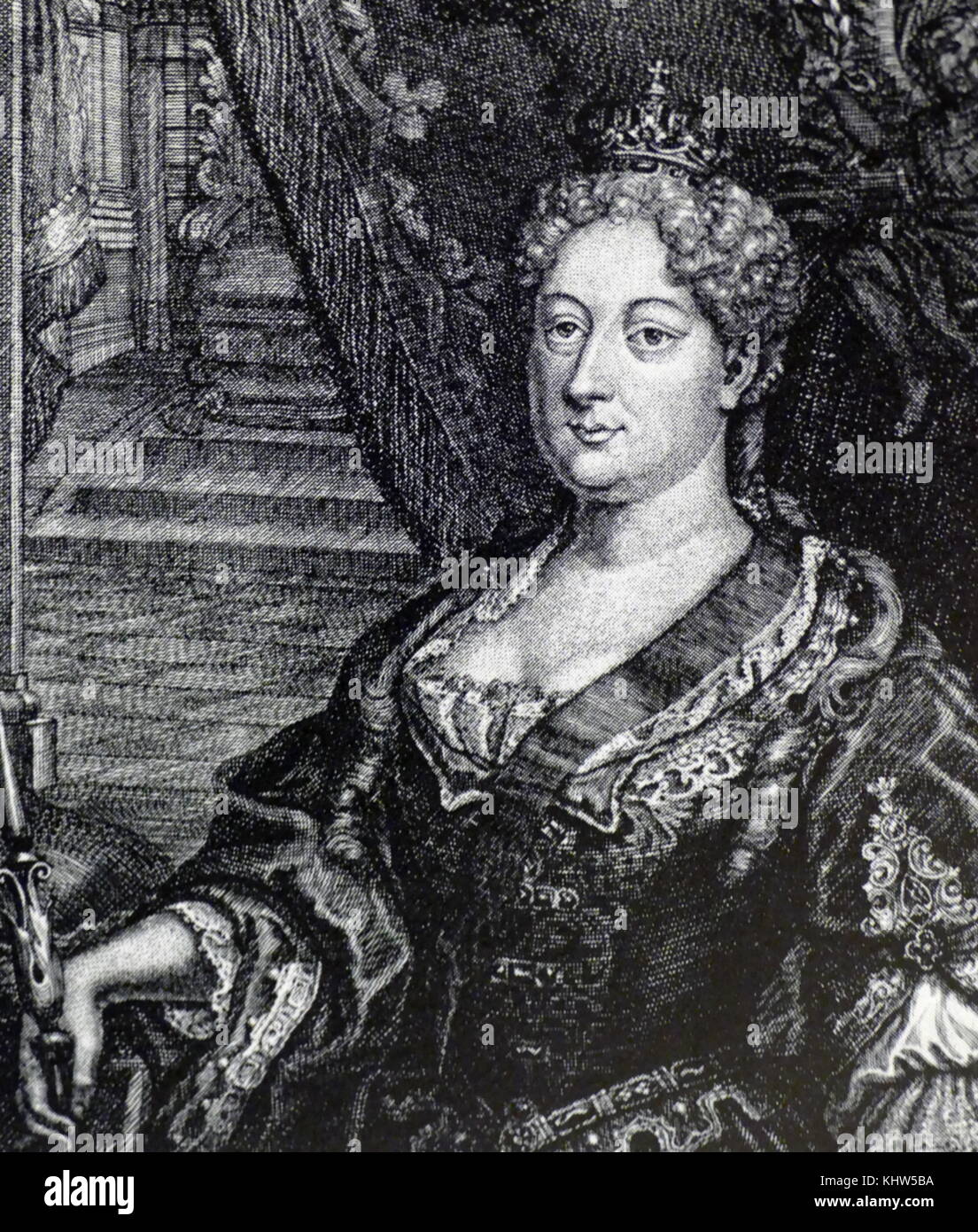 Ritratto di Anna di Russia (1693-1740) reggente del ducato di Courland e successivamente imperatrice di Russia. Datata xviii secolo Foto Stock