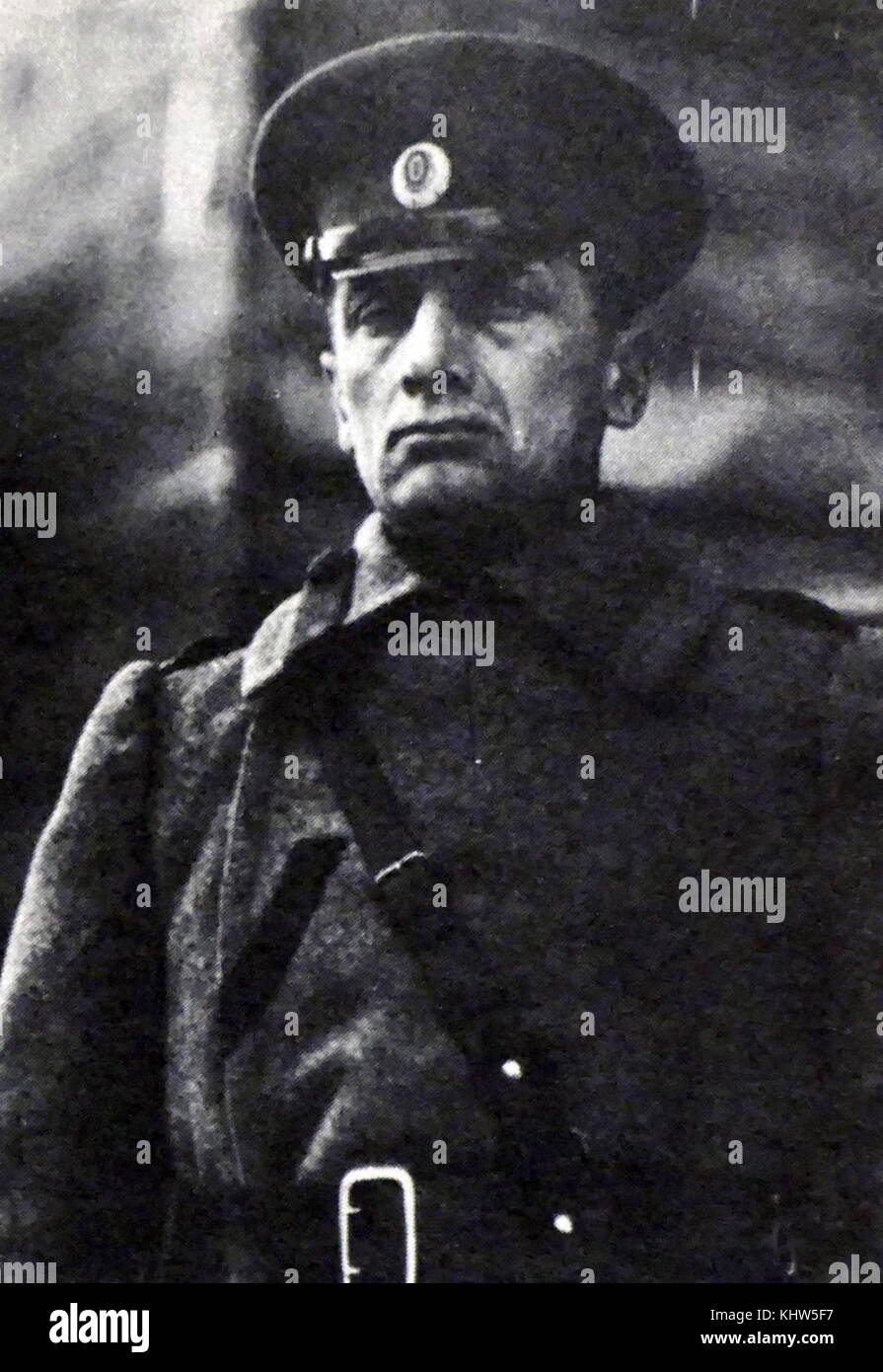 Ritratto fotografico di Alexander Kolchak (1874-1920) un russo esploratore polare e comandante nell'Imperiale Marina russa, che hanno combattuto nella guerra Russo-Giapponese e la Prima Guerra Mondiale. In data xx secolo Foto Stock