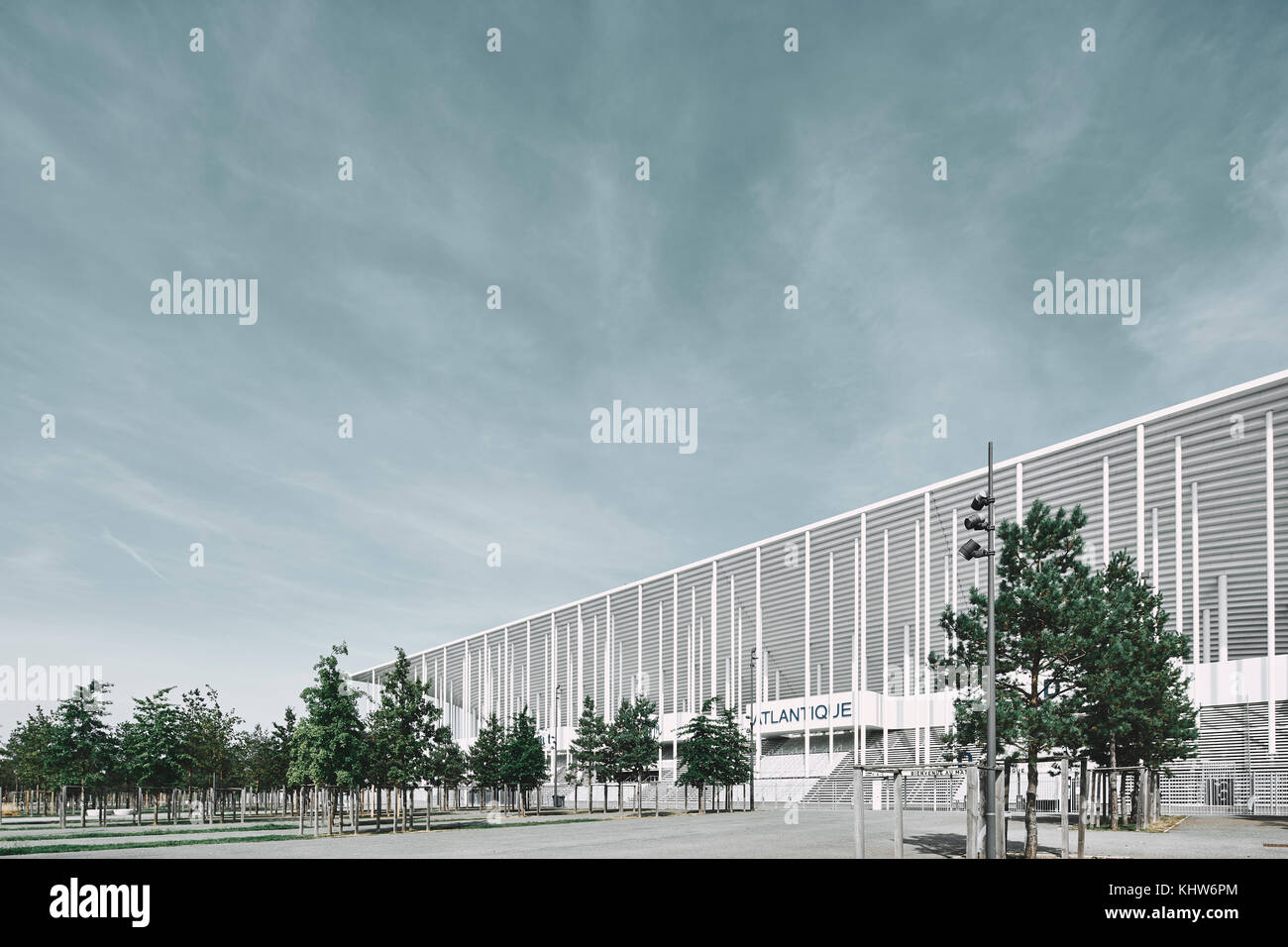 Angolo di visualizzazione del nouveau stade de bordeaux football Stadium, Aquitaine, Francia Foto Stock