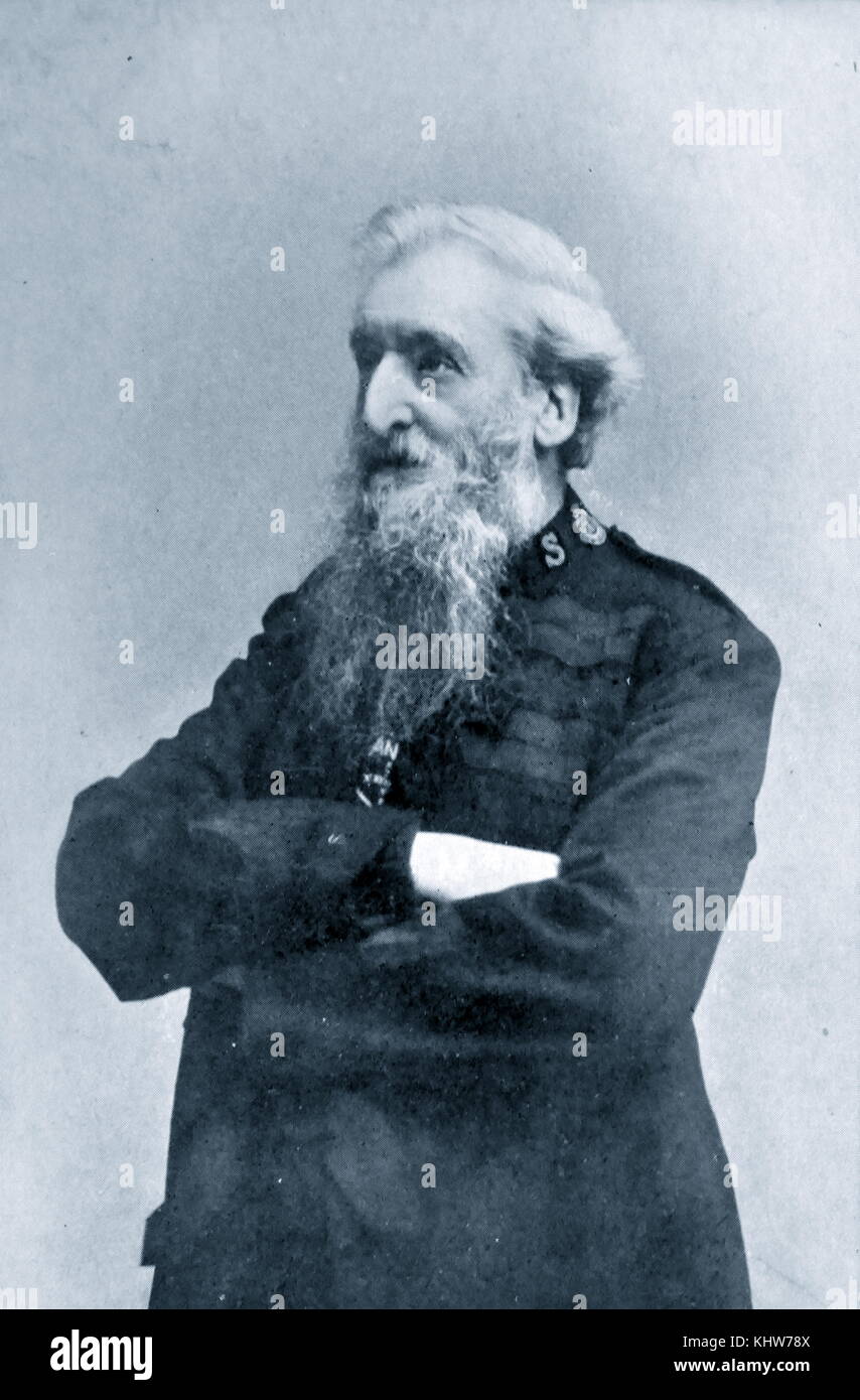 Ritratto fotografico di William Booth (1829-1912) un britannico predicatore metodista che ha fondato l'Esercito della salvezza e ne divenne il primo generale. Datata del XIX secolo Foto Stock