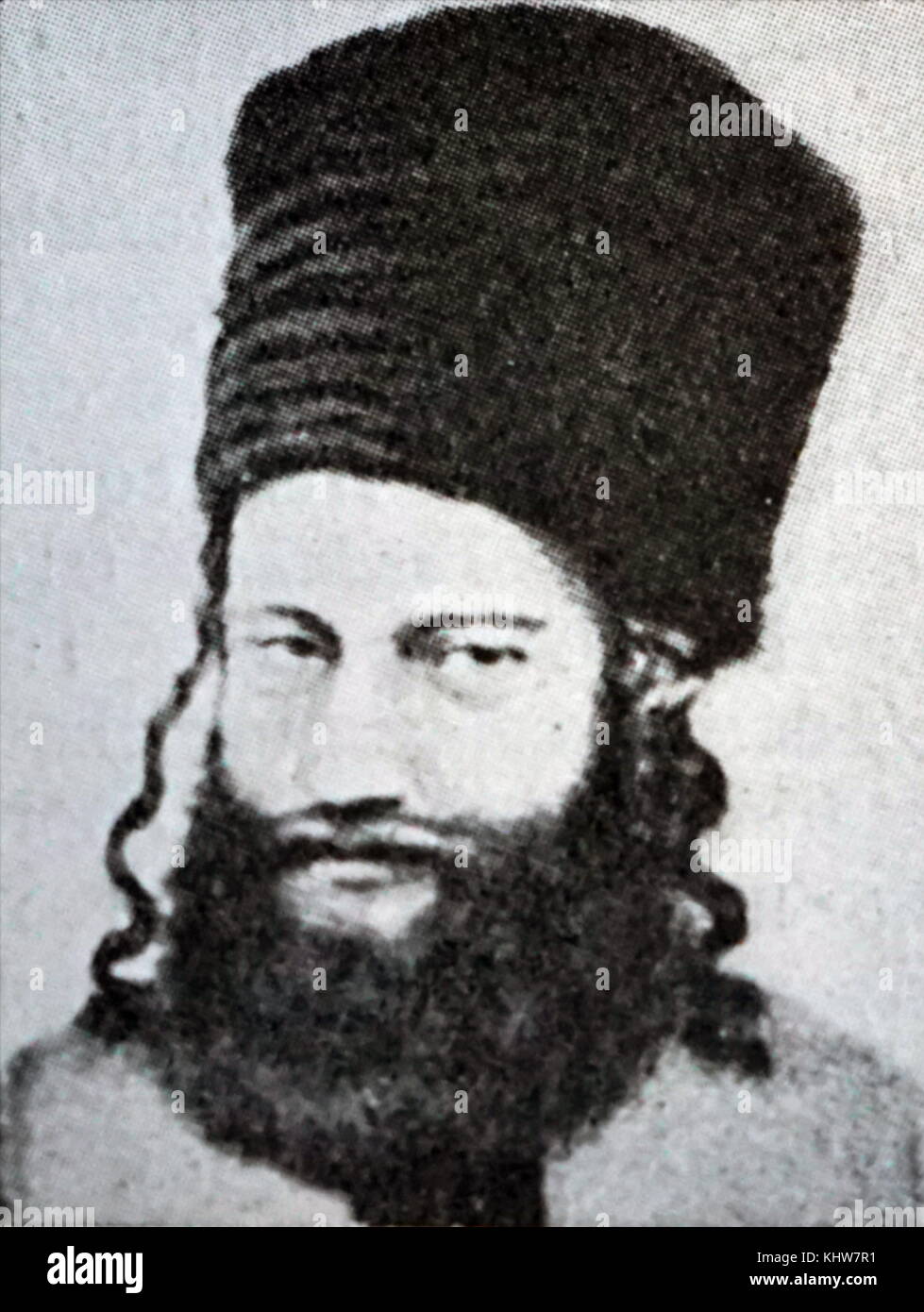Ritratto fotografico di Zebi Hirsch Chajes (1805-1855) un rabbino ucraino e l'autore. Datata del XIX secolo Foto Stock