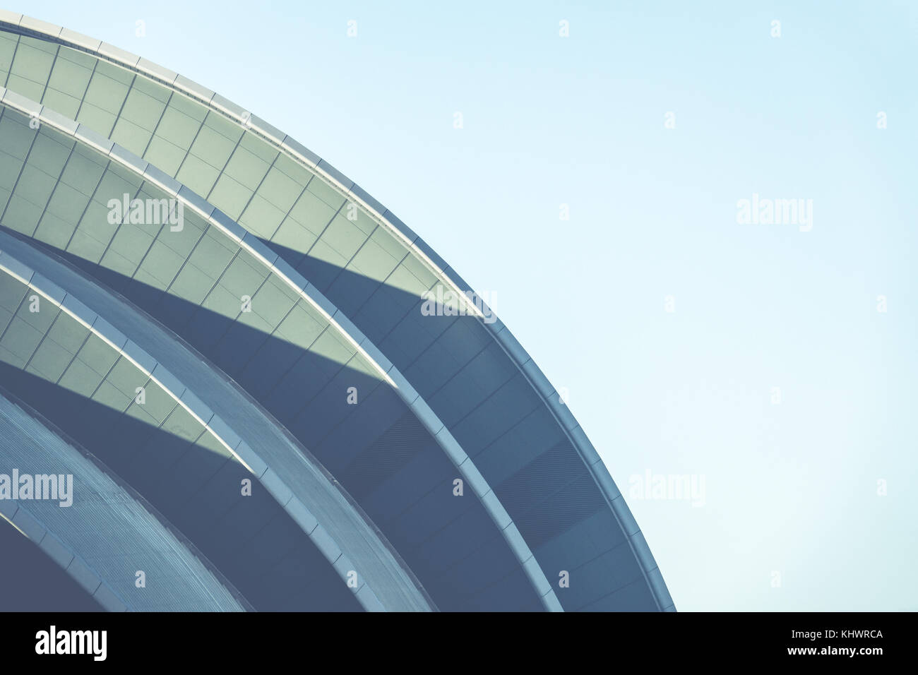 Dettaglio astratto di moderna architettura contemporanea con lo spazio di copia Foto Stock