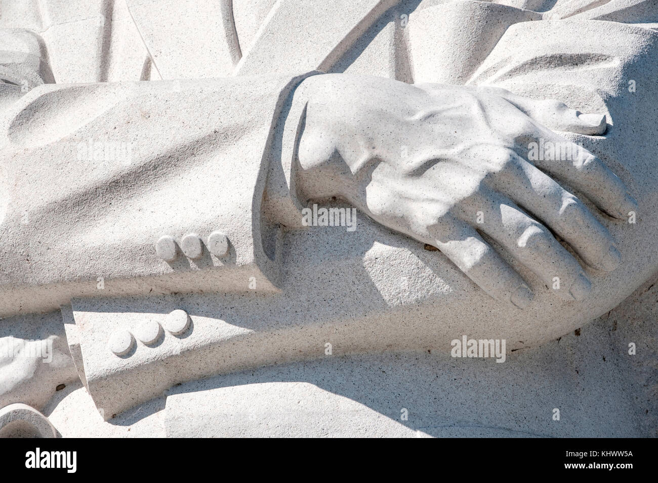 Close-up di Martin Luther King Jr. destra, MLK Memorial, Martin Luther King Memorial, da Lei Yixin, Washington, Stati Uniti d'America. Foto Stock