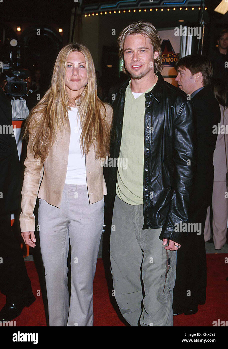 Brad Pitt e Jennifer Aniston-3 2. Attore, Attrice, premiere, celebrità evento, arrivo, verticale, industria cinematografica, celebrità bestof, arte cultura e intrattenimento, topix Foto Stock