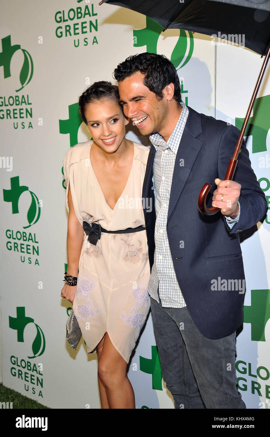 Jessica Alba   Cash Warren  16 - Global Green USA 7° Annual Pre-Oscar Party all'Avalon Club di Los Angeles. Foto Stock