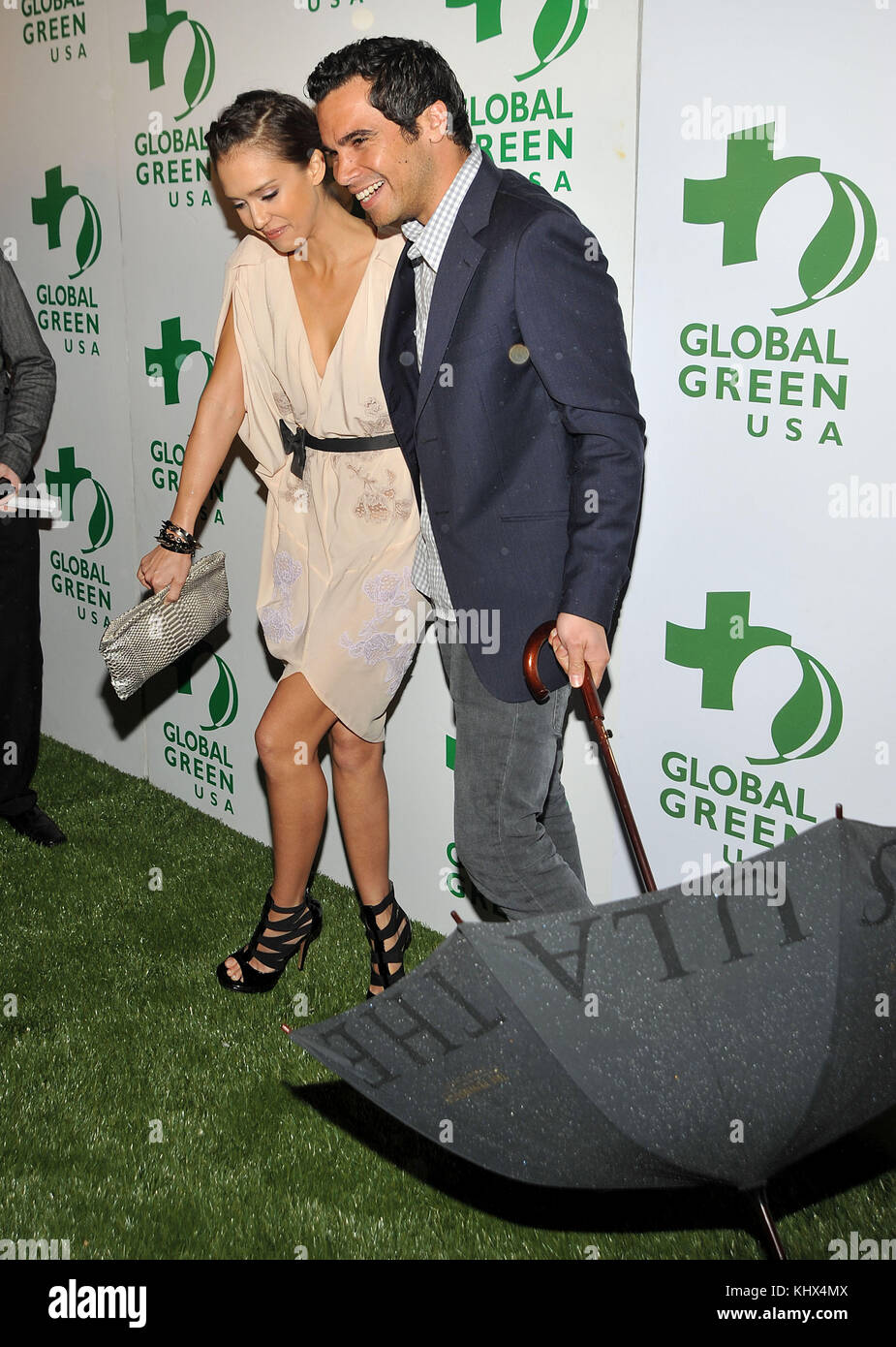 Jessica Alba   Cash Warren  19 - Global Green USA 7° Annual Pre-Oscar Party all'Avalon Club di Los Angeles. Foto Stock