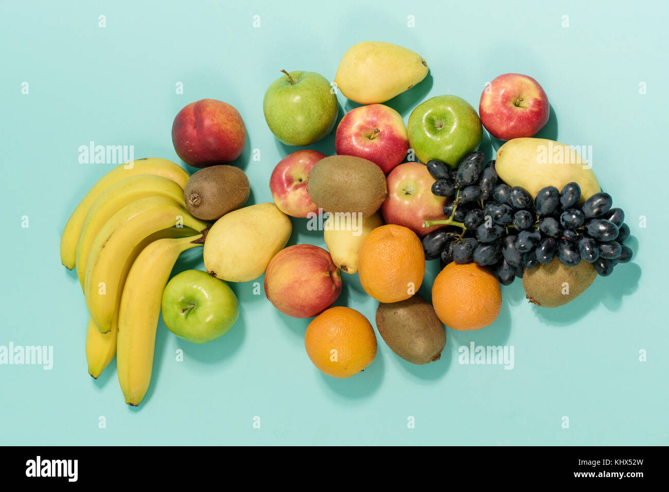 Mescolare frutta sfondo.frutta fresca primo piano.mangiare sano Foto Stock