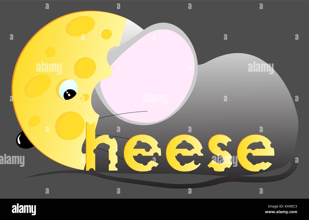 Abstract iscrizione dei pezzi di formaggio e formaggio mouse logo aziendale Illustrazione Vettoriale
