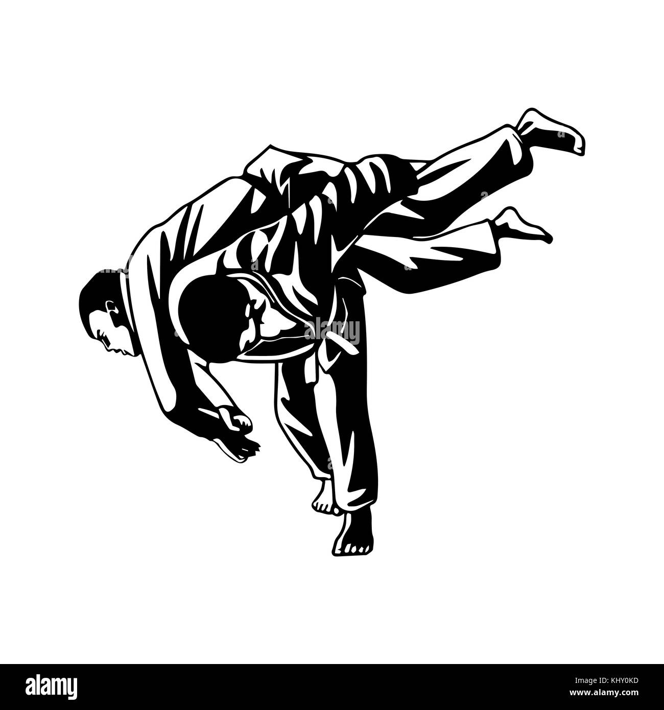 Illustrazione di judo Foto Stock