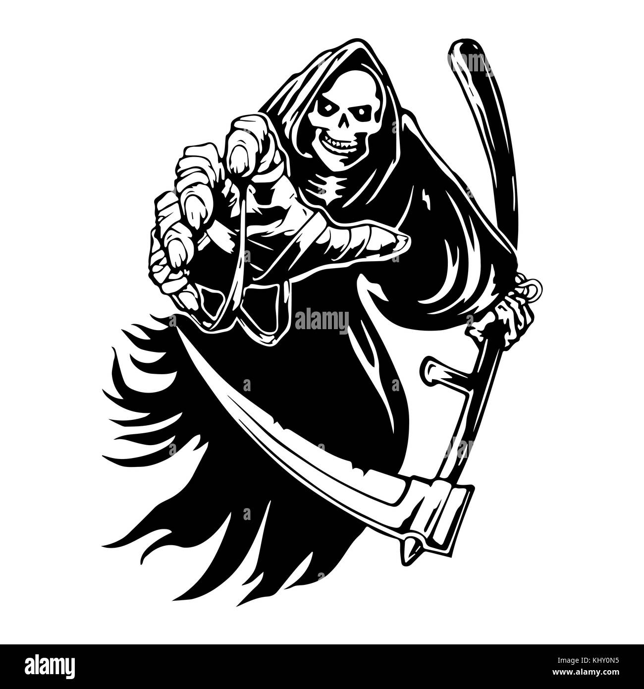 Grim Reaper illustrazione Foto Stock