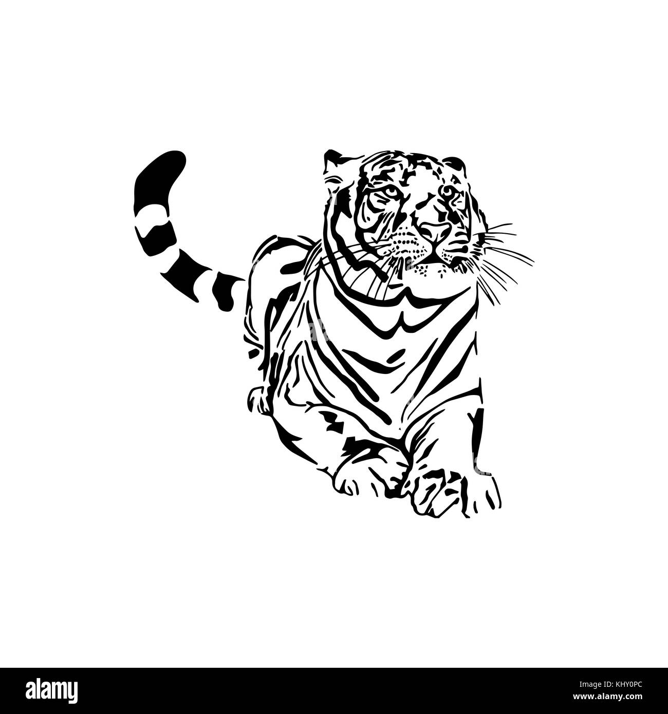 Illustrazione della tigre Foto Stock